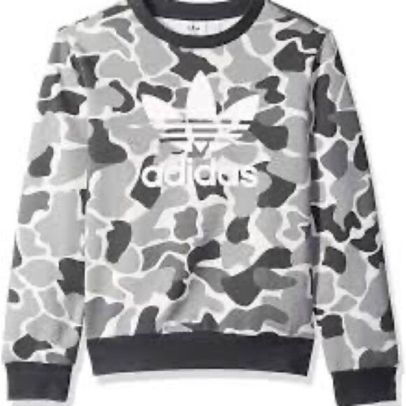 adidas Other - Adidas Boys Camo Trefoil Crewneck Sweatshirt